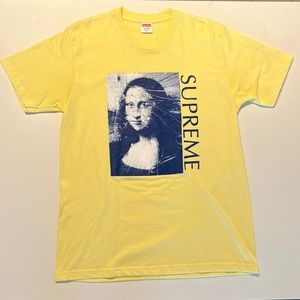 SUPREME MONA LISA TEE - MEDIUM - PALE YELLOW